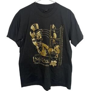 Vintage 80s Single Stitch Daffy Duck‎ Glitter Graphic Shirt Size M